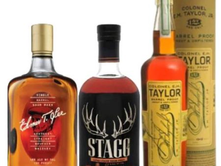 Elmer.T single Barrel + E.H Taylor Single Barrel+ Stagg Jr. Bourbon Bundle -  750ml For Cheap